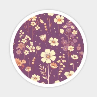 Purple Floral Magnet